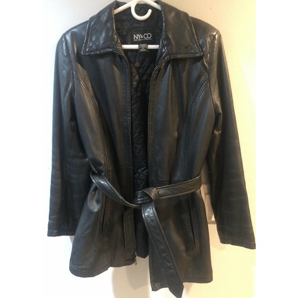 New York & Company Jackets & Blazers - NY&Co Woman’s Black Leather Jacket Small